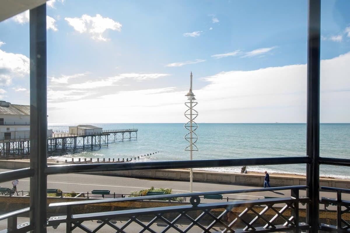 Panoramic Sea Views In Beachfront Apt W Balcony Bognor Regis Exterior foto