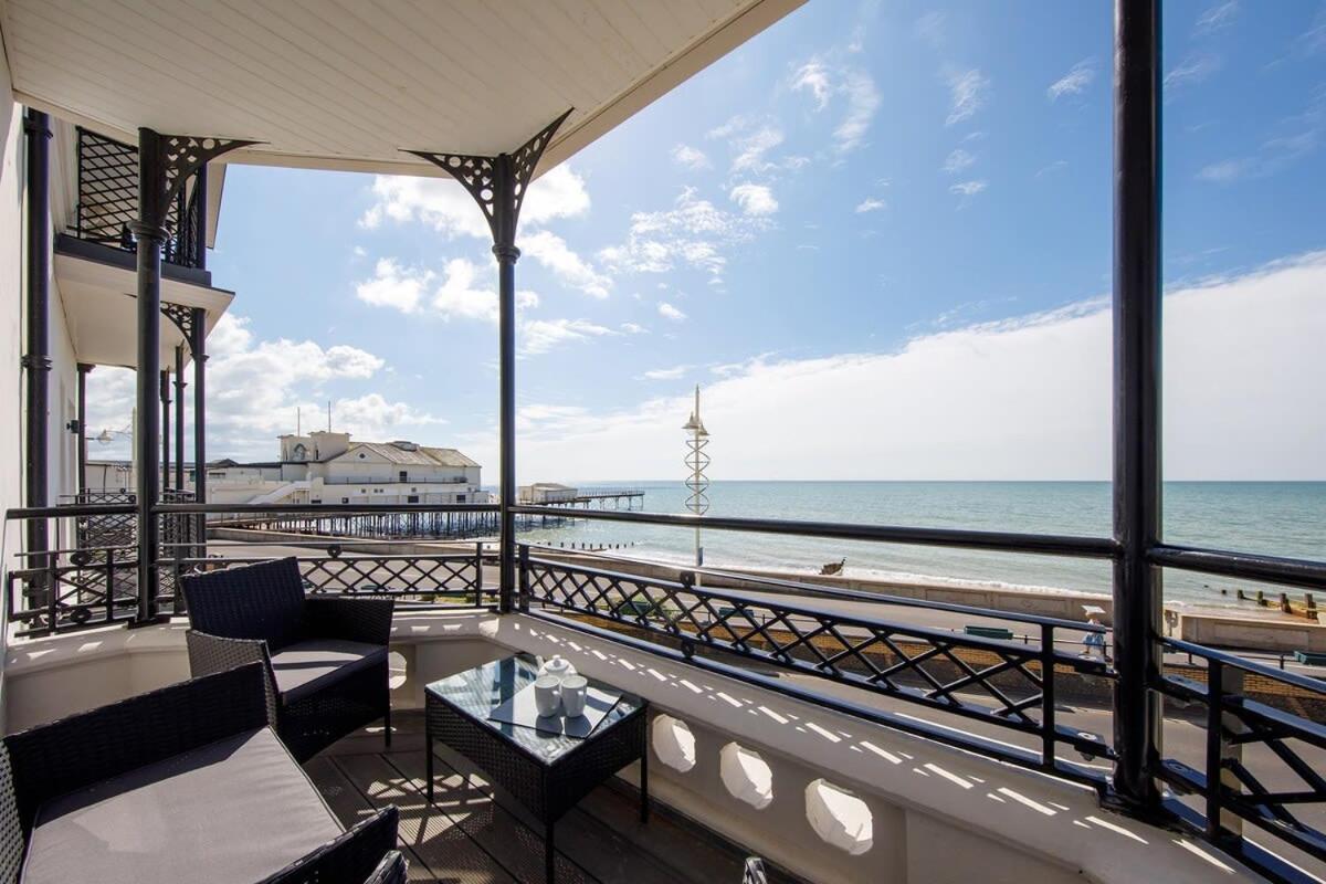 Panoramic Sea Views In Beachfront Apt W Balcony Bognor Regis Exterior foto